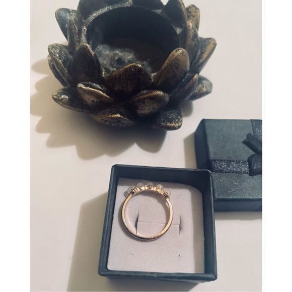 Pretty MULTI-STONED GOLD OPAL RING - Picture 4 of 5